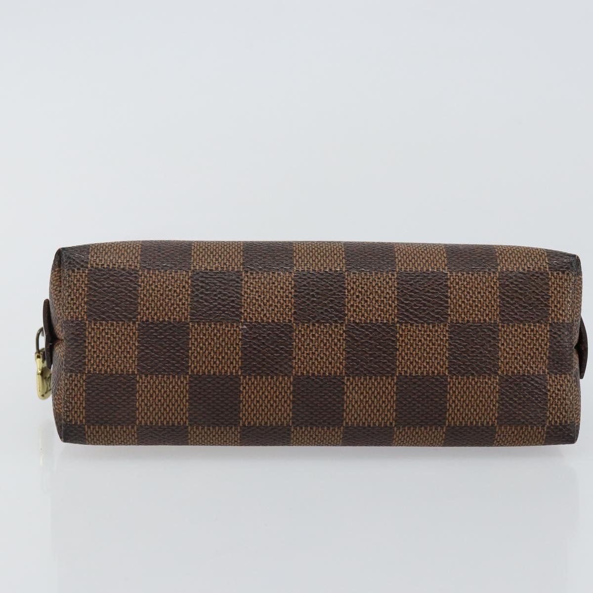 LOUIS VUITTON Damier Ebene Pochette Cosmetic PM Pouch N47516 LV Auth 144781