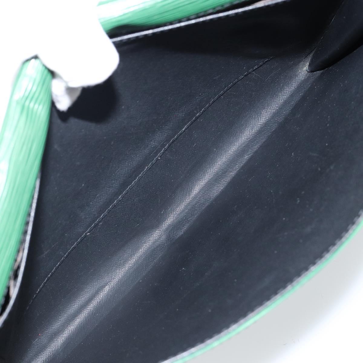 LOUIS VUITTON Epi Jena Clutch Bag Green M52724 LV Auth 144783