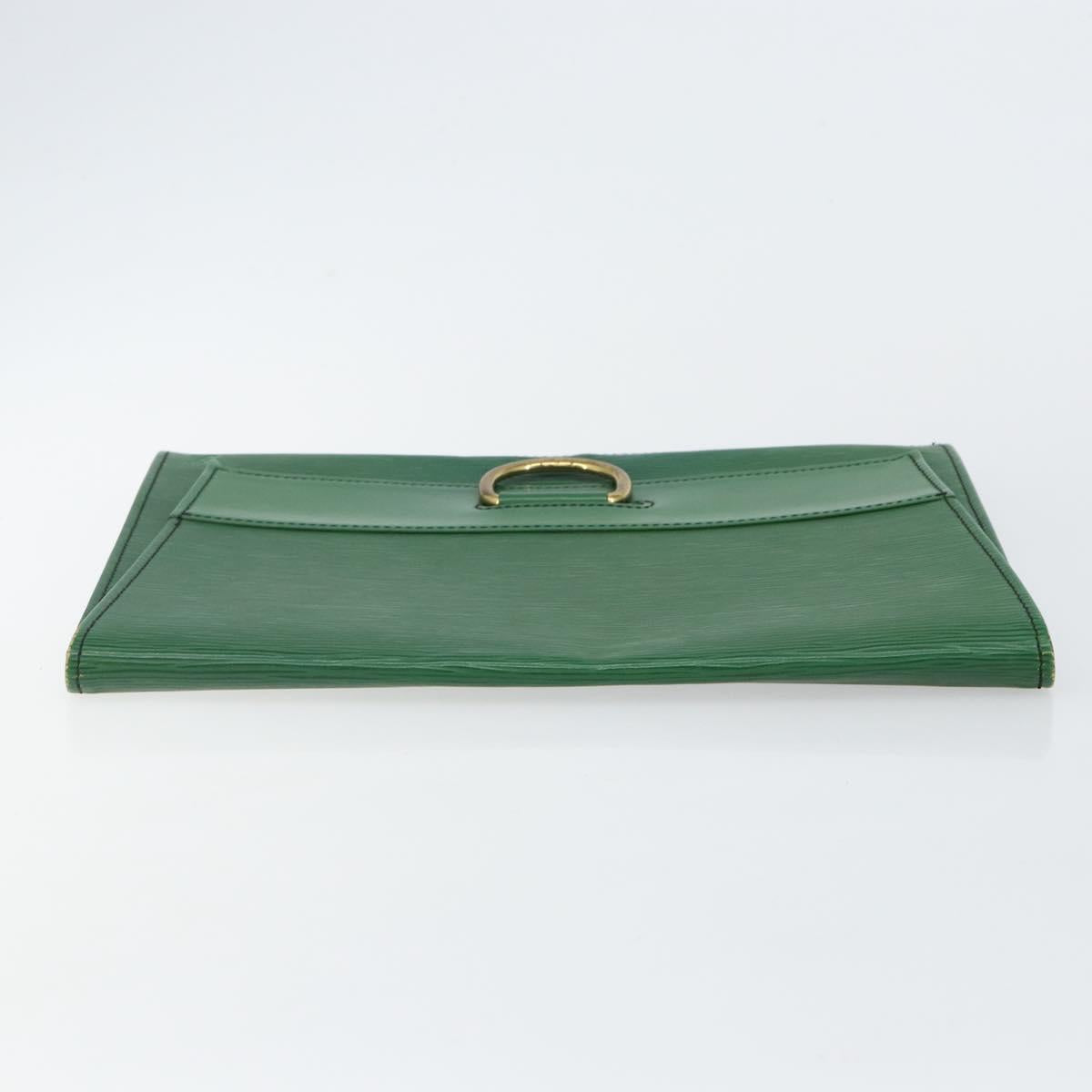 LOUIS VUITTON Epi Jena Clutch Bag Green M52724 LV Auth 144783