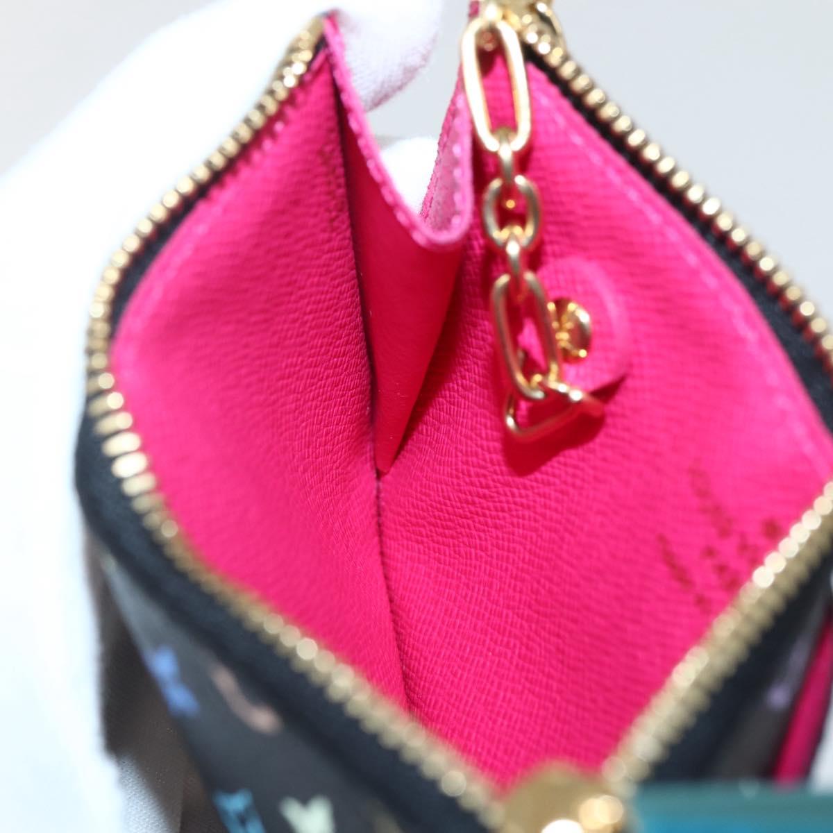 LOUIS VUITTON Multicolor Pochette ClesNM Coin Purse Black M60279 LV Auth 144785V