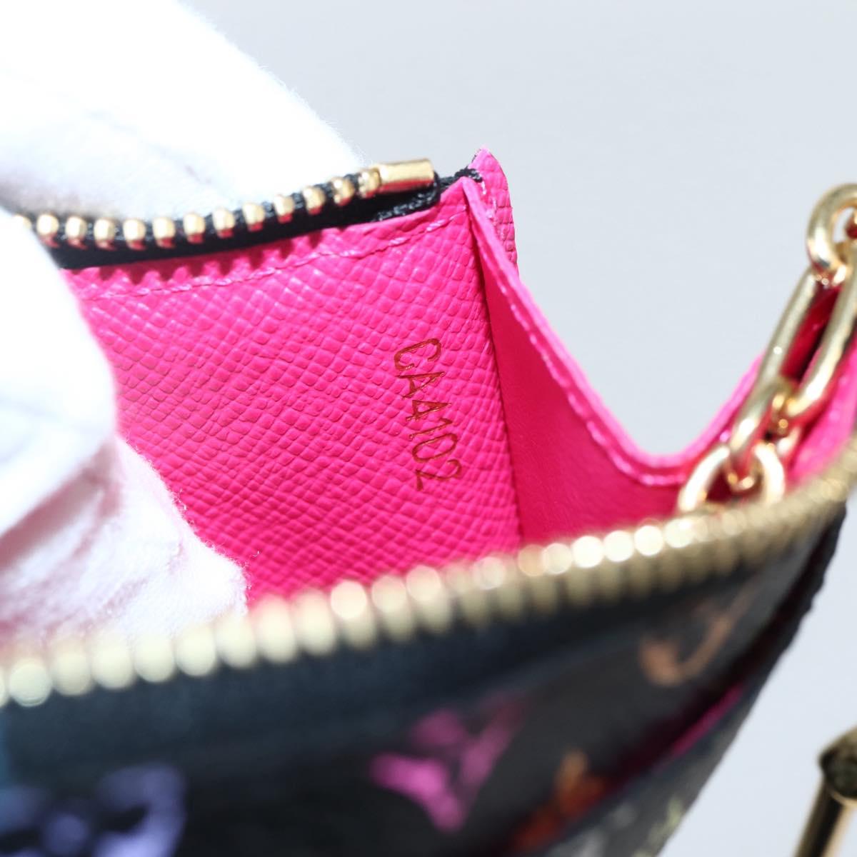 LOUIS VUITTON Multicolor Pochette ClesNM Coin Purse Black M60279 LV Auth 144785V