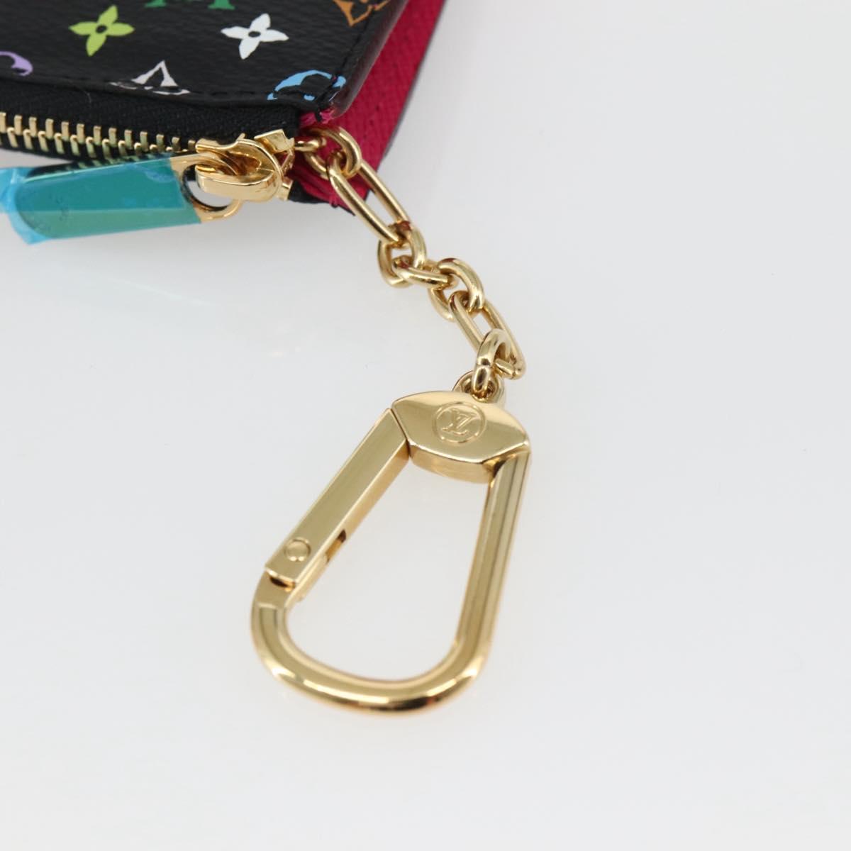 LOUIS VUITTON Multicolor Pochette ClesNM Coin Purse Black M60279 LV Auth 144785V