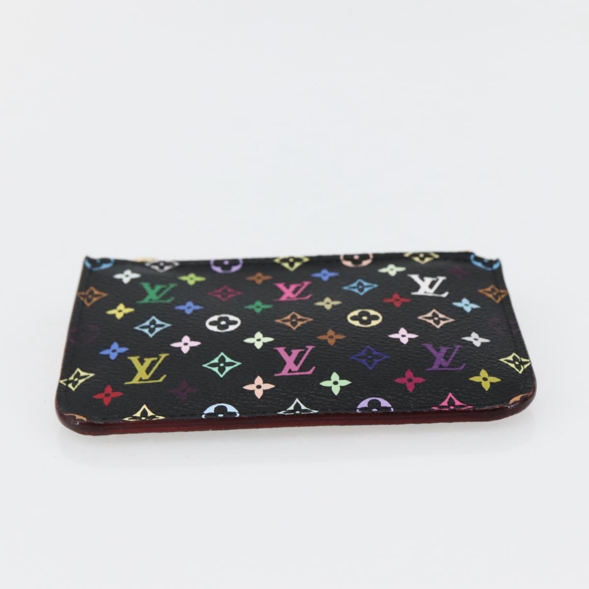 LOUIS VUITTON Multicolor Pochette ClesNM Coin Purse Black M60279 LV Auth 144785V