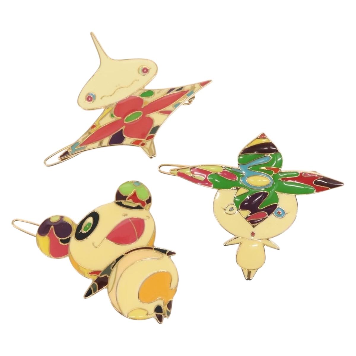 LOUIS VUITTON Takashi Murakami Characters Baretta metal M92595 LV Auth 144787