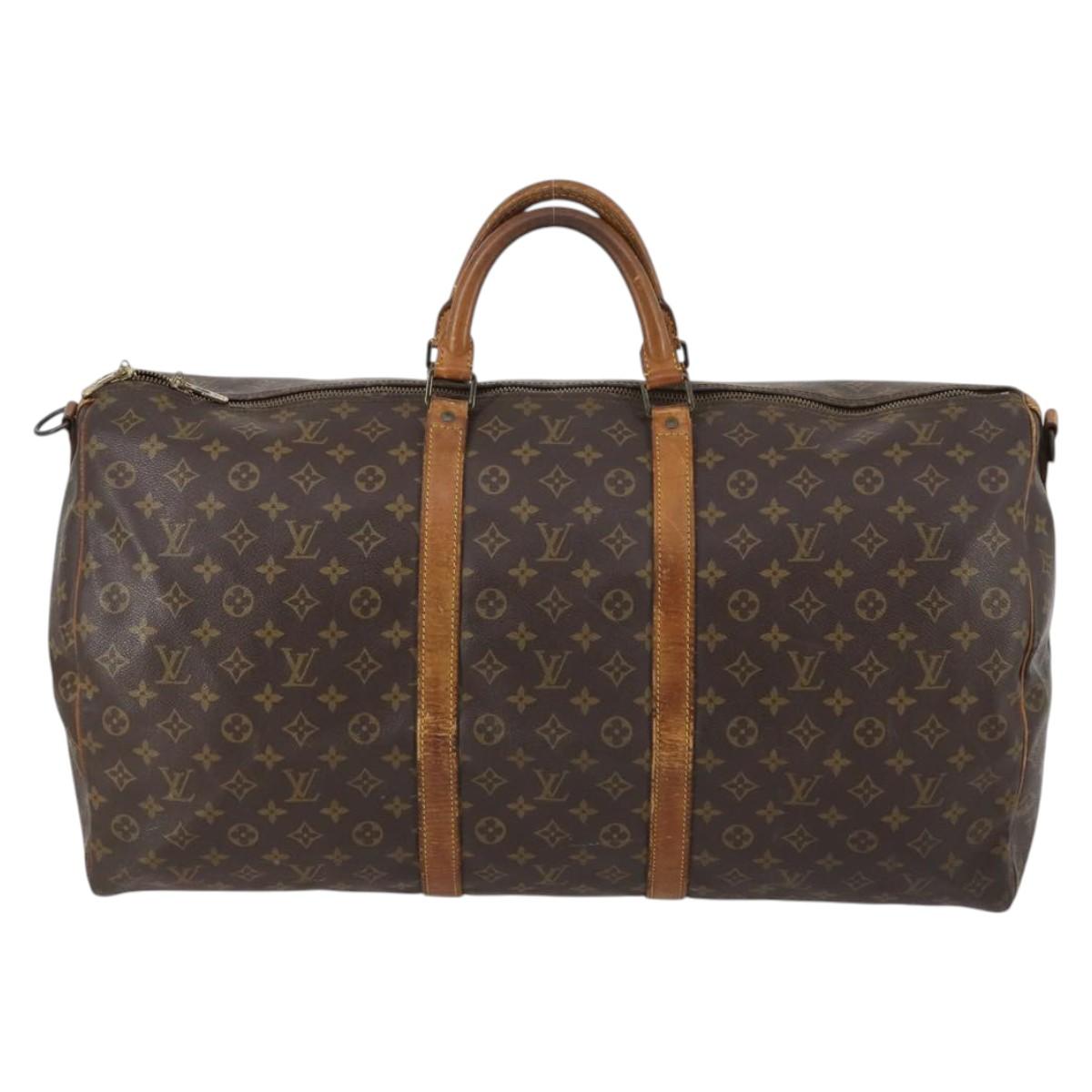 LOUIS VUITTON Monogram Keepall Bandouliere 60 Boston Bag M41412 LV Auth 144792