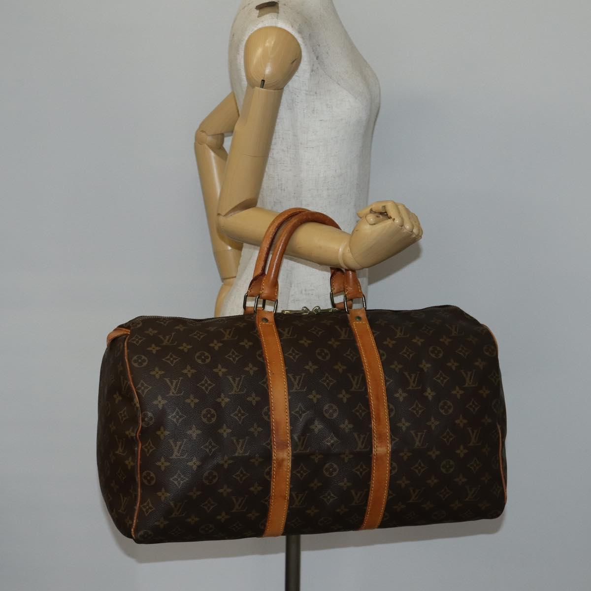 LOUIS VUITTON Monogram Keepall 50 Boston Bag M41426 LV Auth 144796