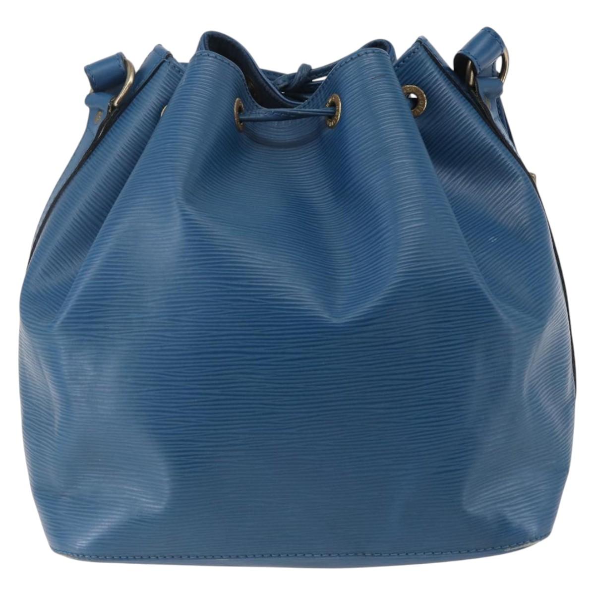 LOUIS VUITTON Epi Petit Noe Shoulder Bag Blue M44105 LV Auth 144801