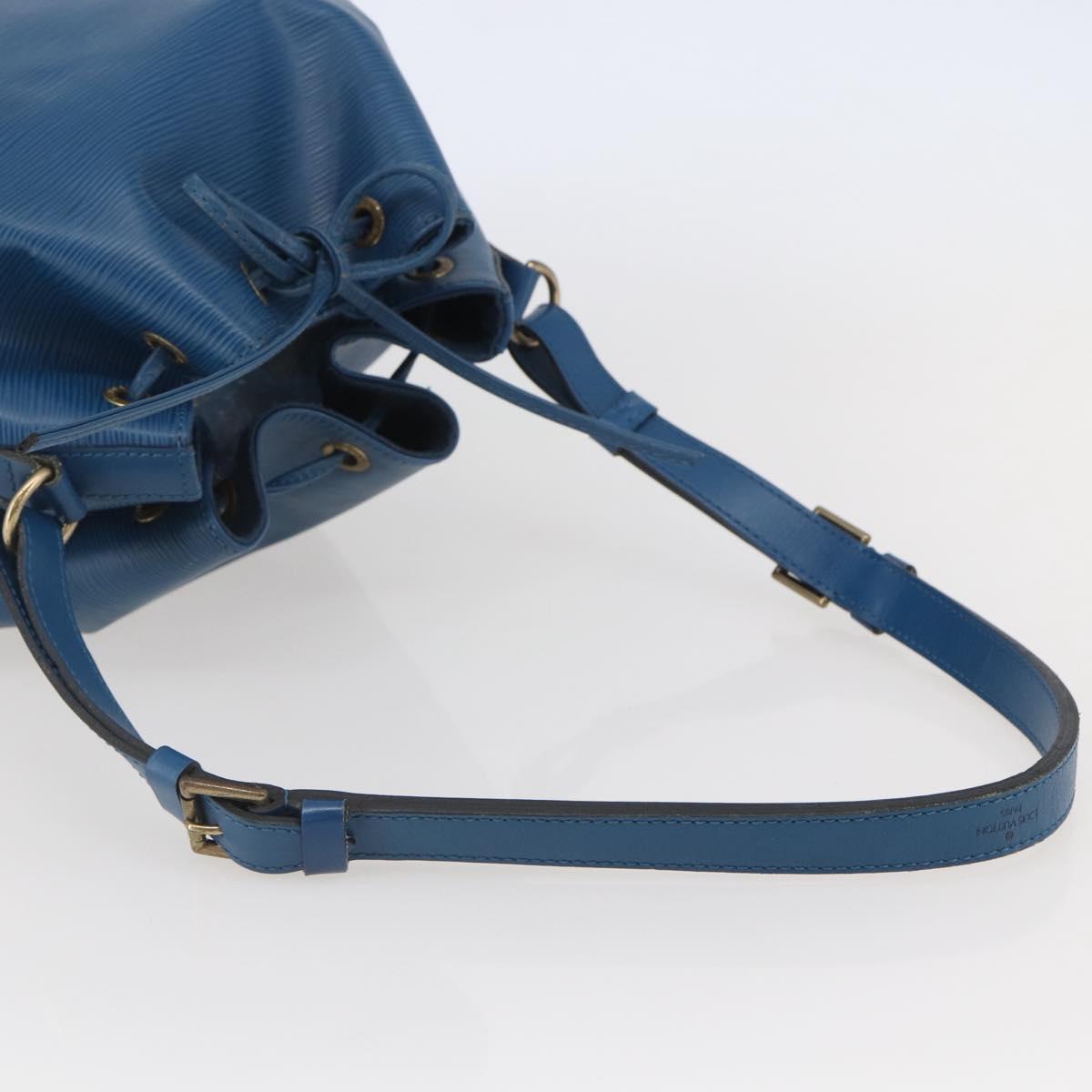 LOUIS VUITTON Epi Petit Noe Shoulder Bag Blue M44105 LV Auth 144801