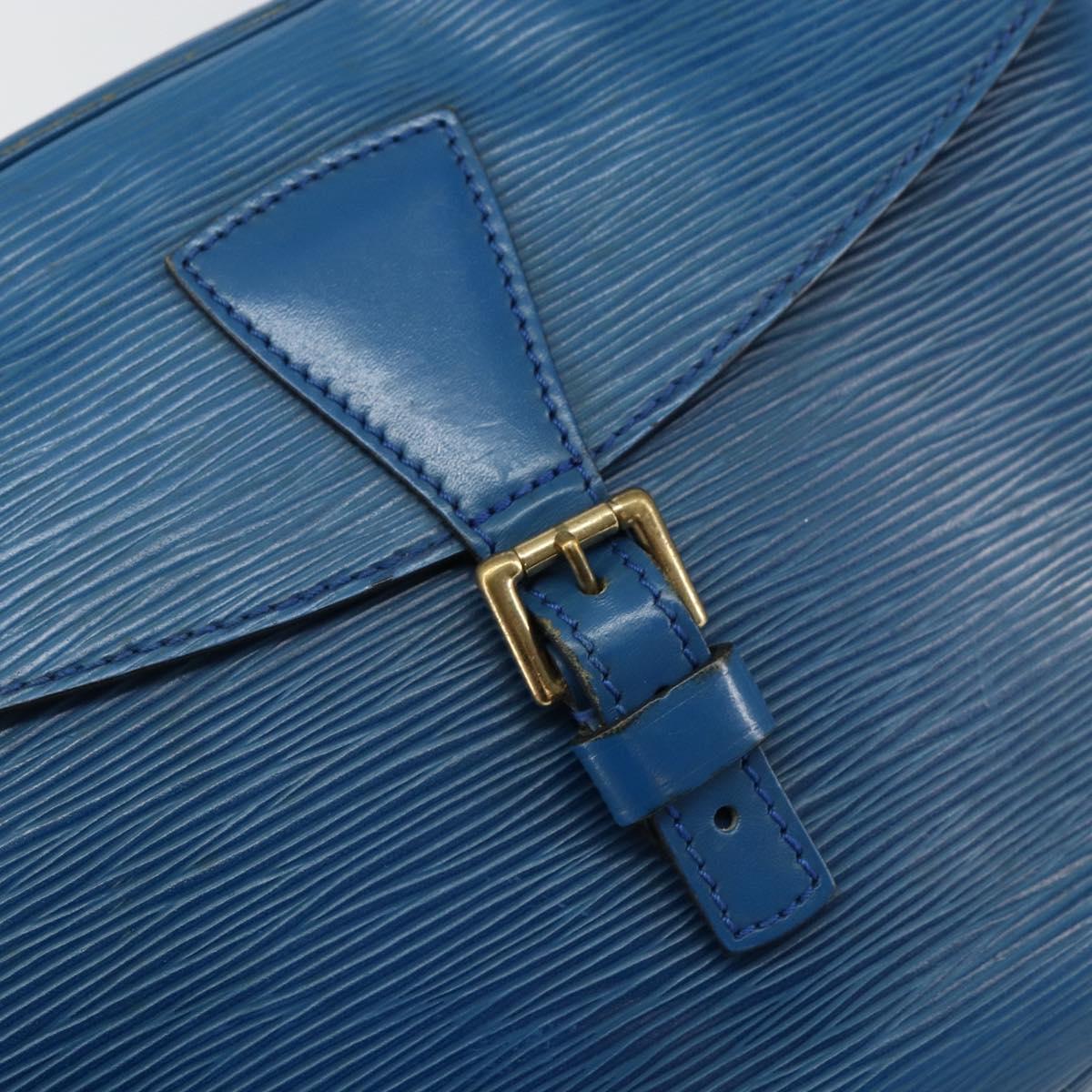 LOUIS VUITTON Epi June Feuille Shoulder Bag Blue M52155 LV Auth 144802