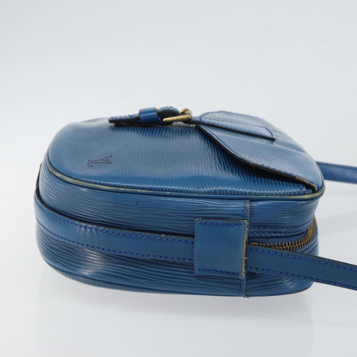 LOUIS VUITTON Epi June Feuille Shoulder Bag Blue M52155 LV Auth 144802