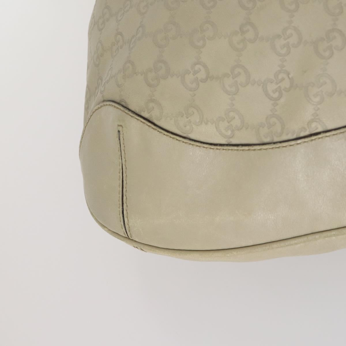 GUCCI Bamboo GG Canvas Guccissima Hand Bag Leather 2way Beige Gold Auth 144806