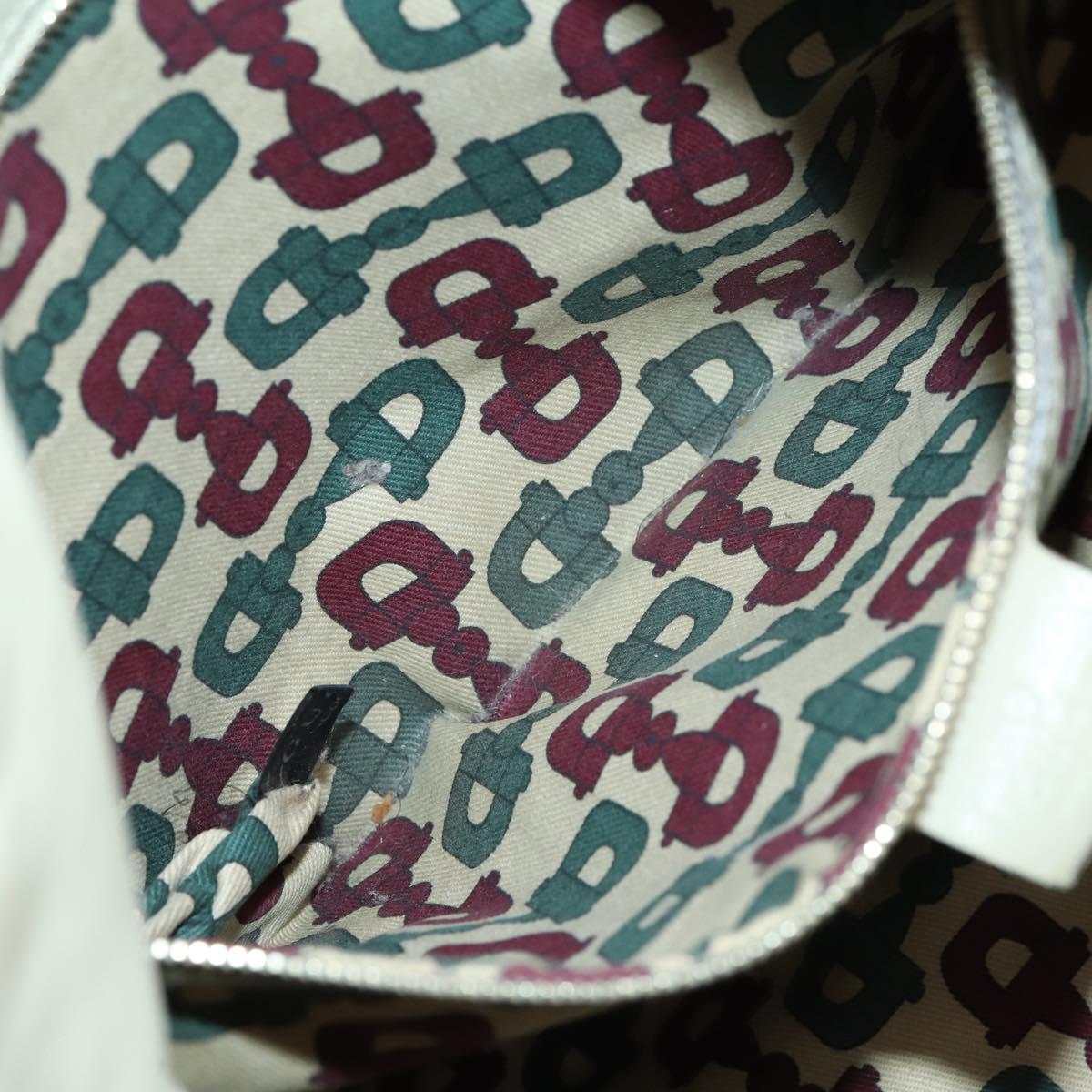 GUCCI Bamboo GG Canvas Guccissima Hand Bag Leather 2way Beige Gold Auth 144806