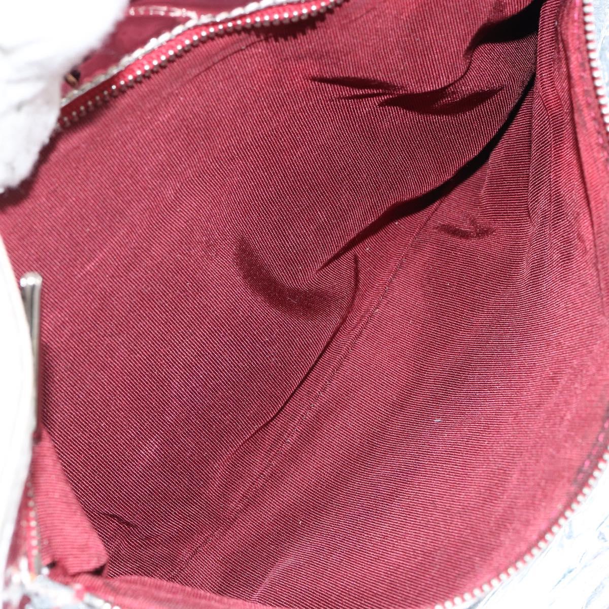 CHANEL Chain Tote Bag No5 Canvas Beige Silver CC Auth 144809