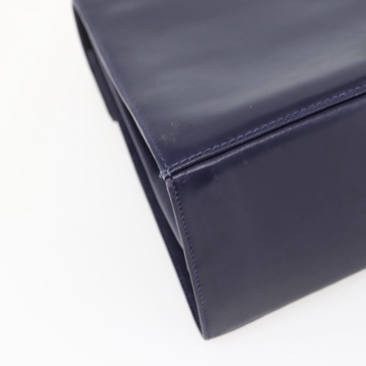 Salvatore Ferragamo Gancini Hand Bag Leather 2way Purple Gold Auth 144813