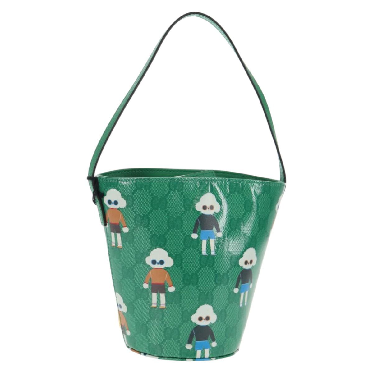 GUCCI GG Crystal Children's Kim Seung Yeon Bag Gold Green 752356 Auth 144816V