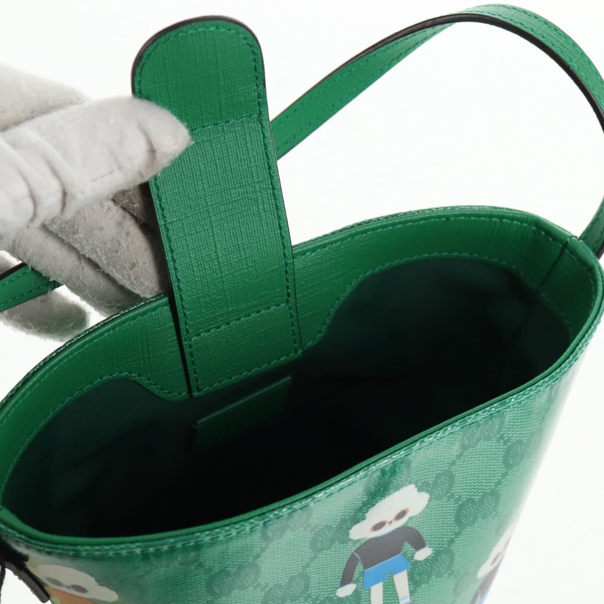 GUCCI GG Crystal Children's Kim Seung Yeon Bag Gold Green 752356 Auth 144816V