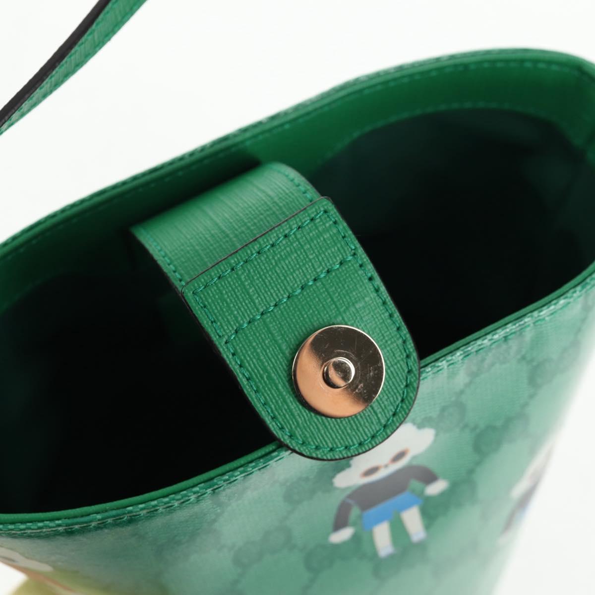 GUCCI GG Crystal Children's Kim Seung Yeon Bag Gold Green 752356 Auth 144816V