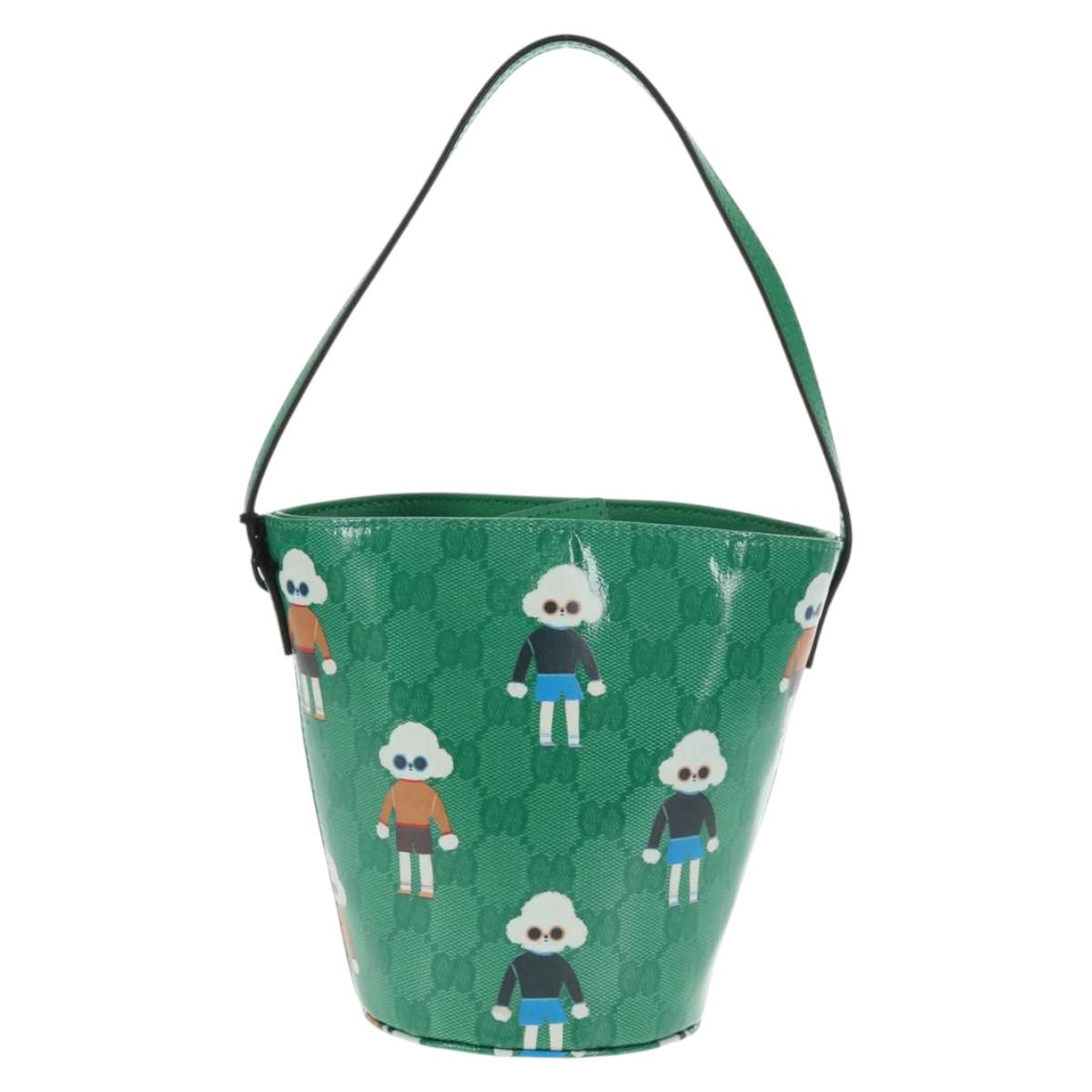 GUCCI GG Crystal Children's Kim Seung Yeon Bag Gold Green 752356 Auth 144816V