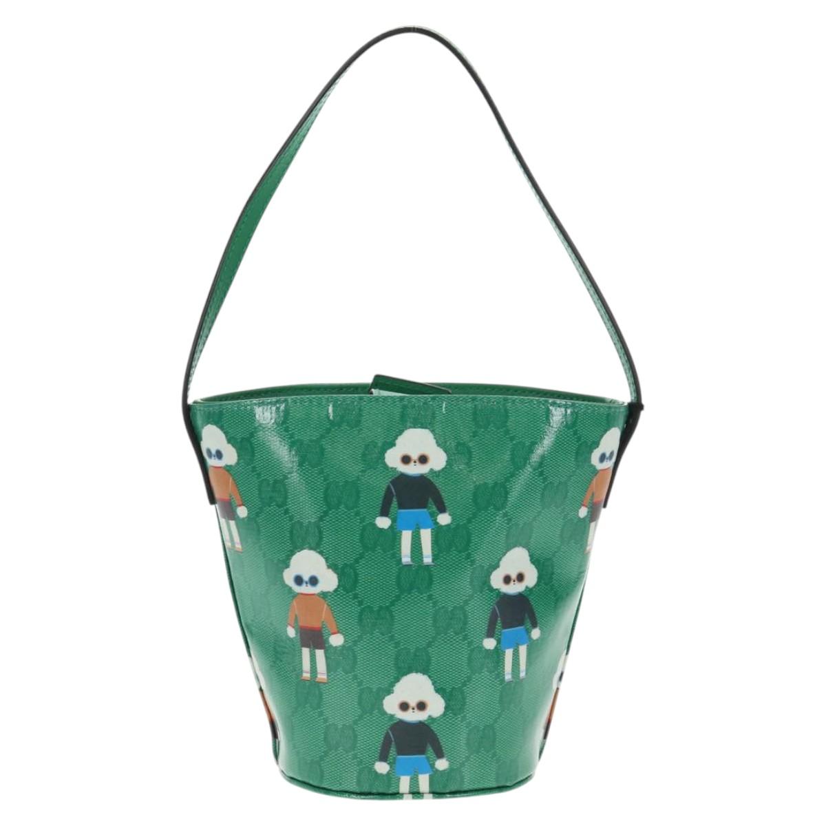 GUCCI GG Crystal Children's Kim Seung Yeon Bag Gold Green 752356 Auth 144816V