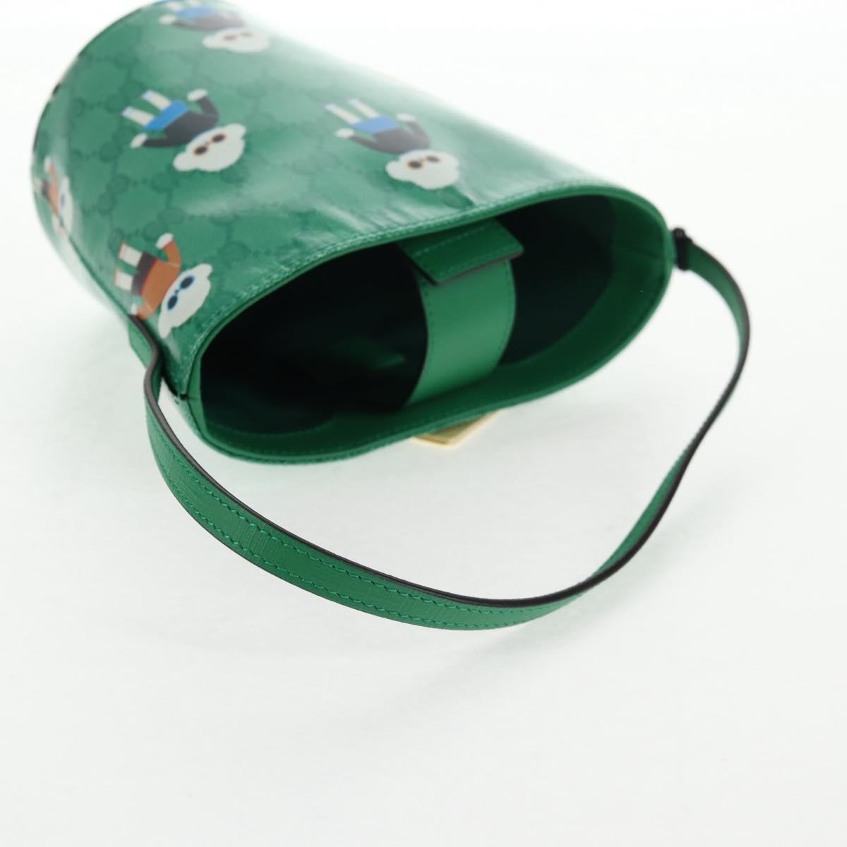 GUCCI GG Crystal Children's Kim Seung Yeon Bag Gold Green 752356 Auth 144816V