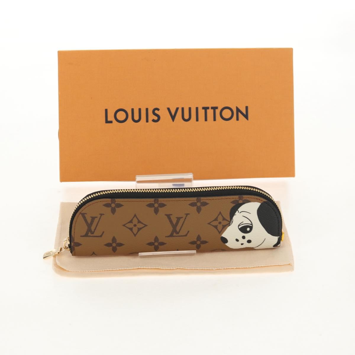 LOUIS VUITTON Eclipse Reverse Pencil Pouch Charlotte Case GI1112 Auth 144821SAM