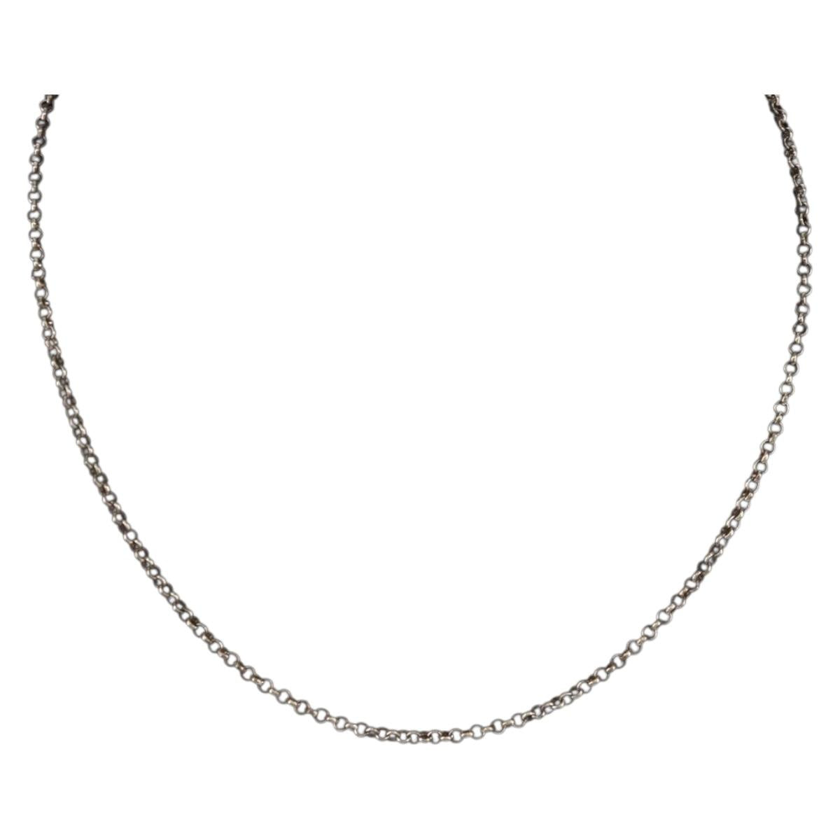 Chrome Hearts Roll Chain Necklace Ag925 Silver Auth 144823AM