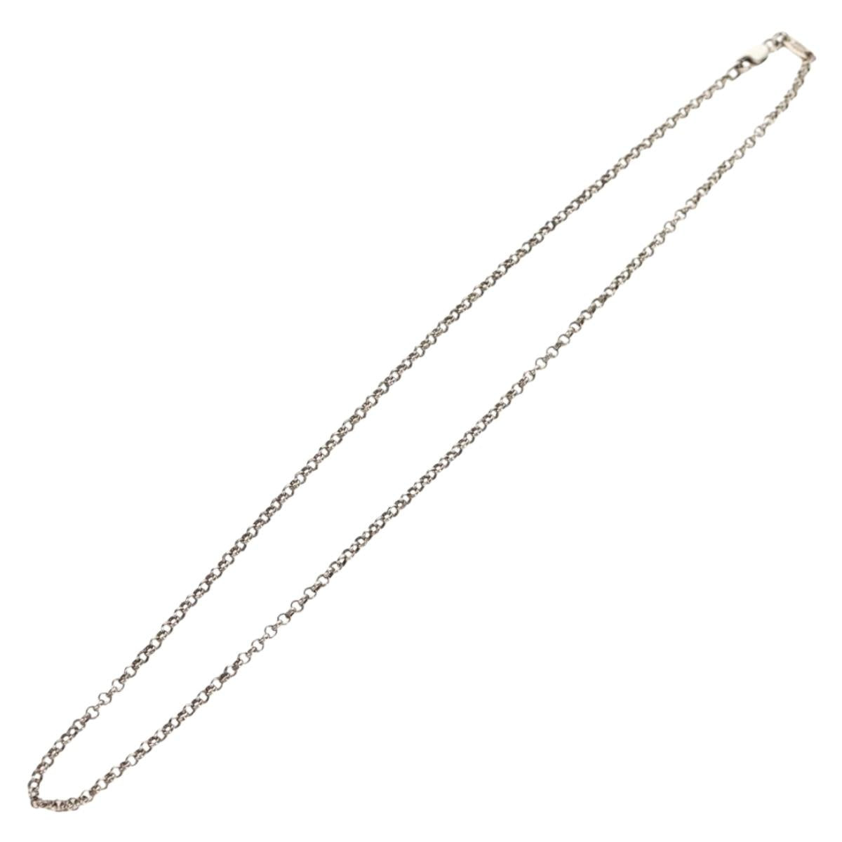 Chrome Hearts Roll Chain Necklace Ag925 Silver Auth 144823AM