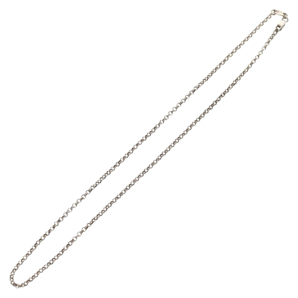 Chrome Hearts Roll Chain Necklace Ag925 Silver Auth 144823AM