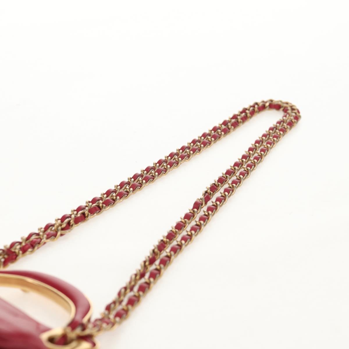 CHANEL Matelasse Chain Shoulder Bag Lamb Skin Pink Gold CC Auth 144828SAM