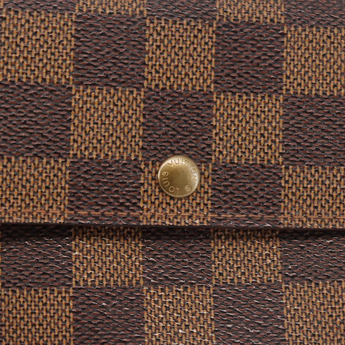 LOUIS VUITTON Damier Ebene Porte Monnaie Credit Wallet N61725 Auth 144838