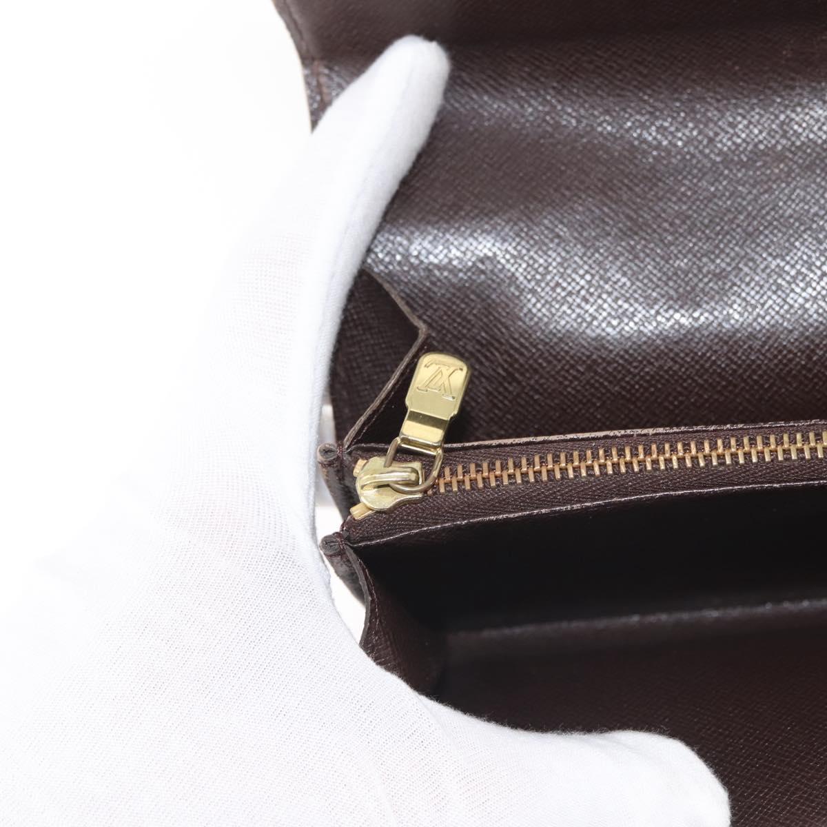 LOUIS VUITTON Damier Ebene Porte Monnaie Credit Wallet N61725 Auth 144838