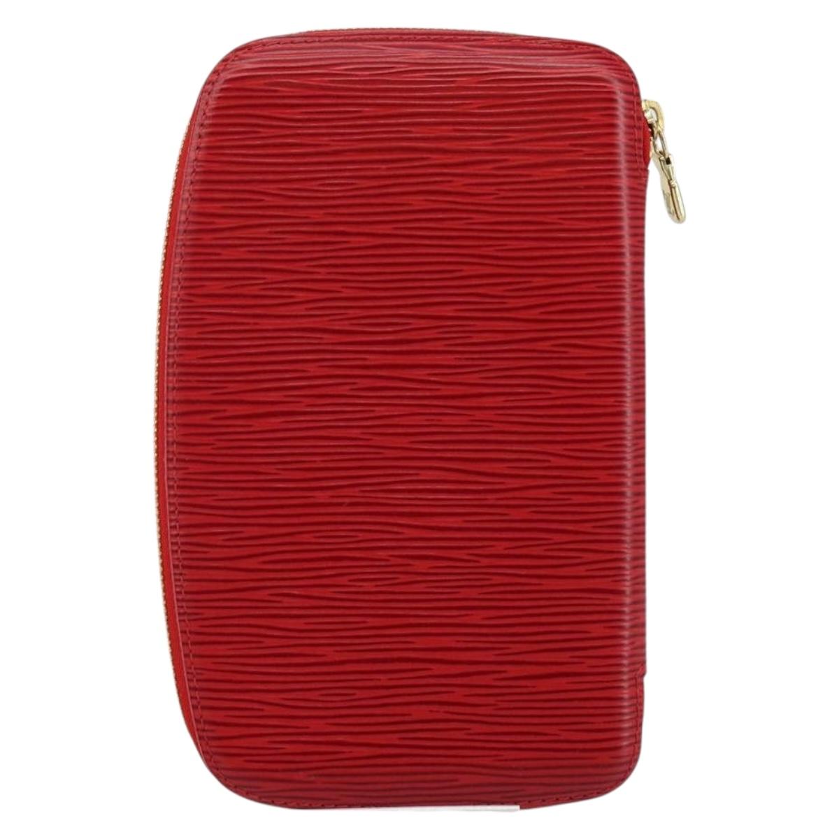 LOUIS VUITTON Epi Agenda Geod Wallet Red M63877 LV Auth 144840