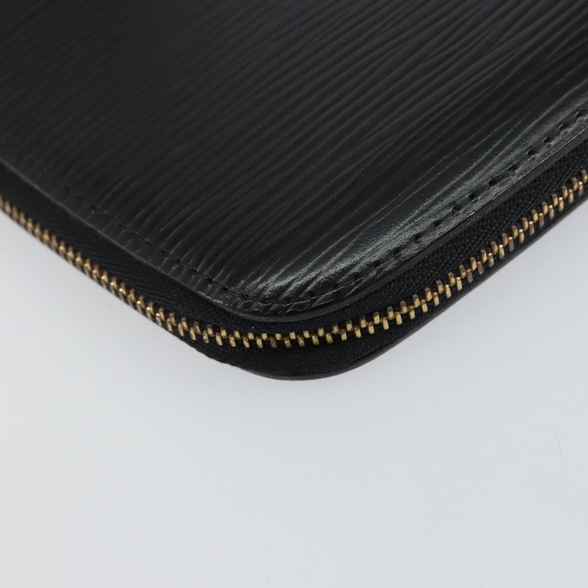 LOUIS VUITTON Epi Agenda Geode Travel Case Black M63872 LV Auth 144841