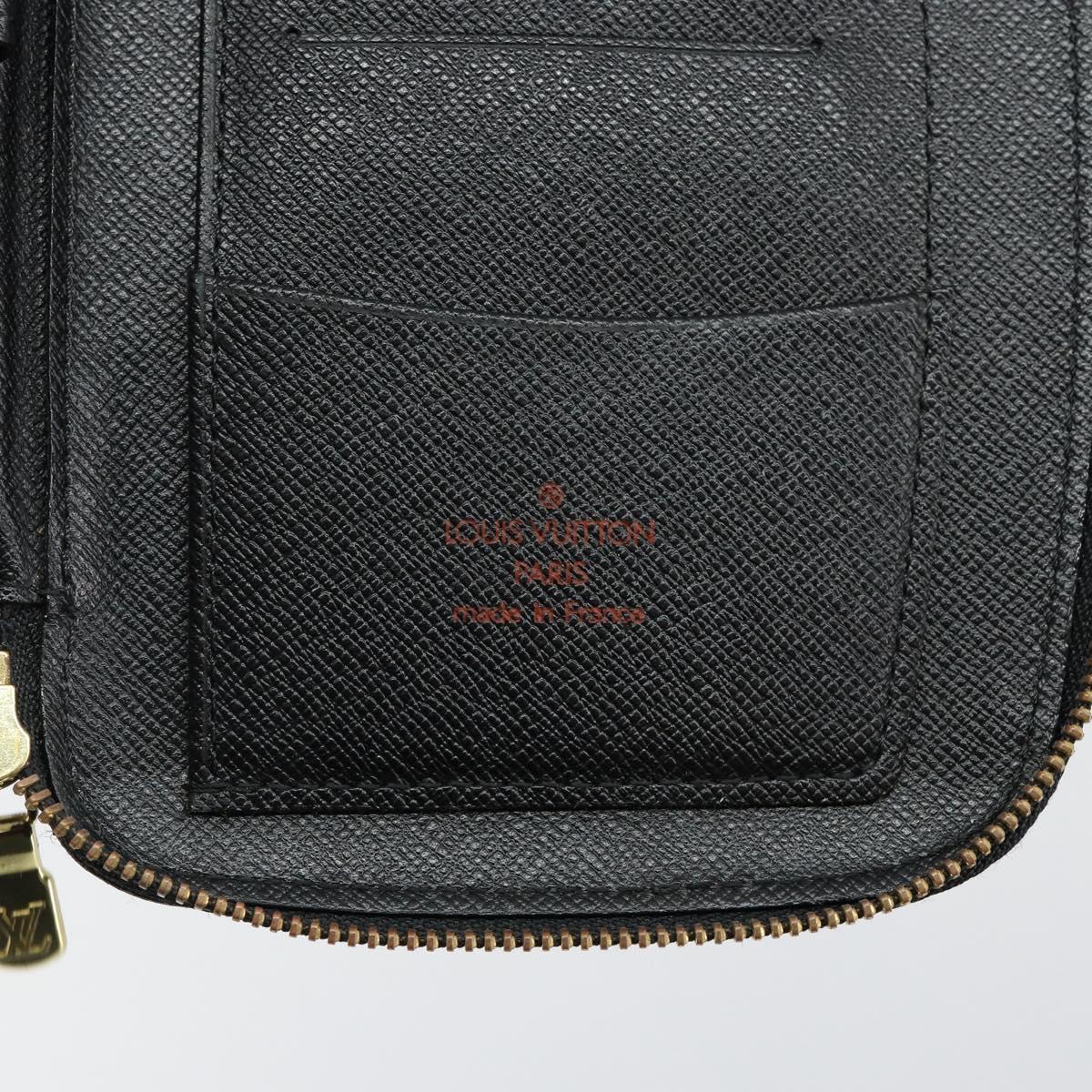 LOUIS VUITTON Epi Agenda Geode Travel Case Black M63872 LV Auth 144841