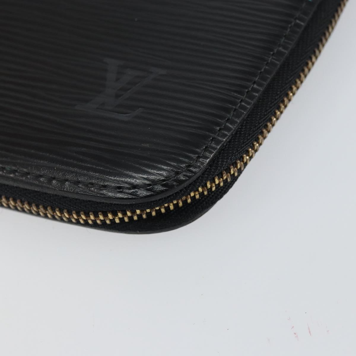 LOUIS VUITTON Epi Agenda Geode Travel Case Black M63872 LV Auth 144841