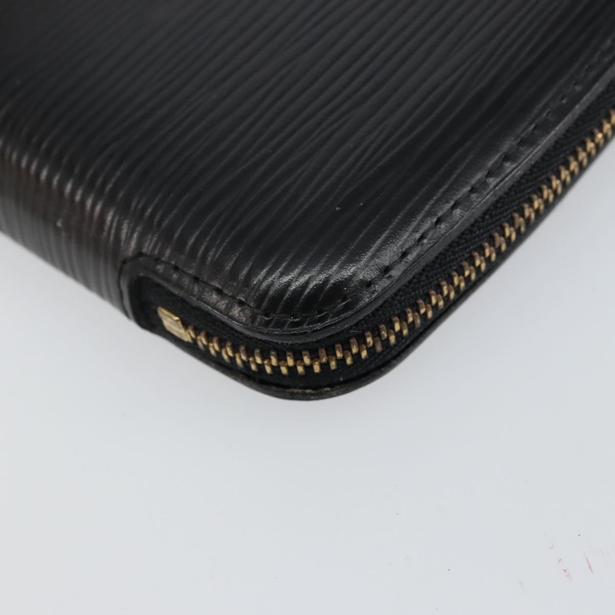 LOUIS VUITTON Epi Agenda Geode Travel Case Black M63872 LV Auth 144841