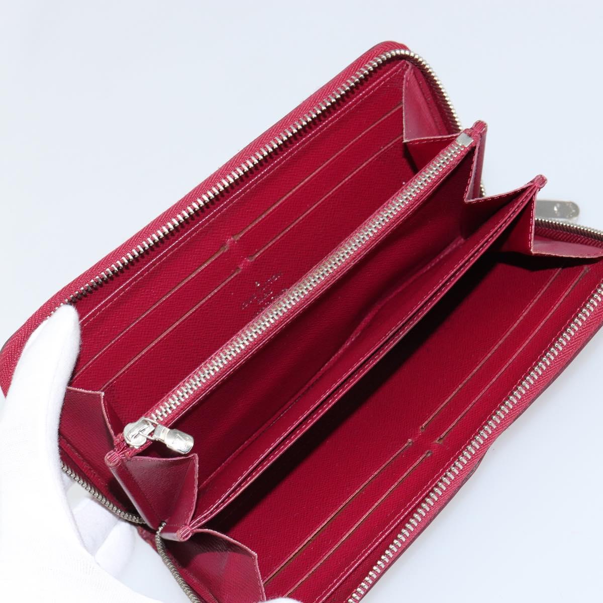 LOUIS VUITTON Epi Zippy Wallet Long Wallet Fuchsia M60305 LV Auth 144842