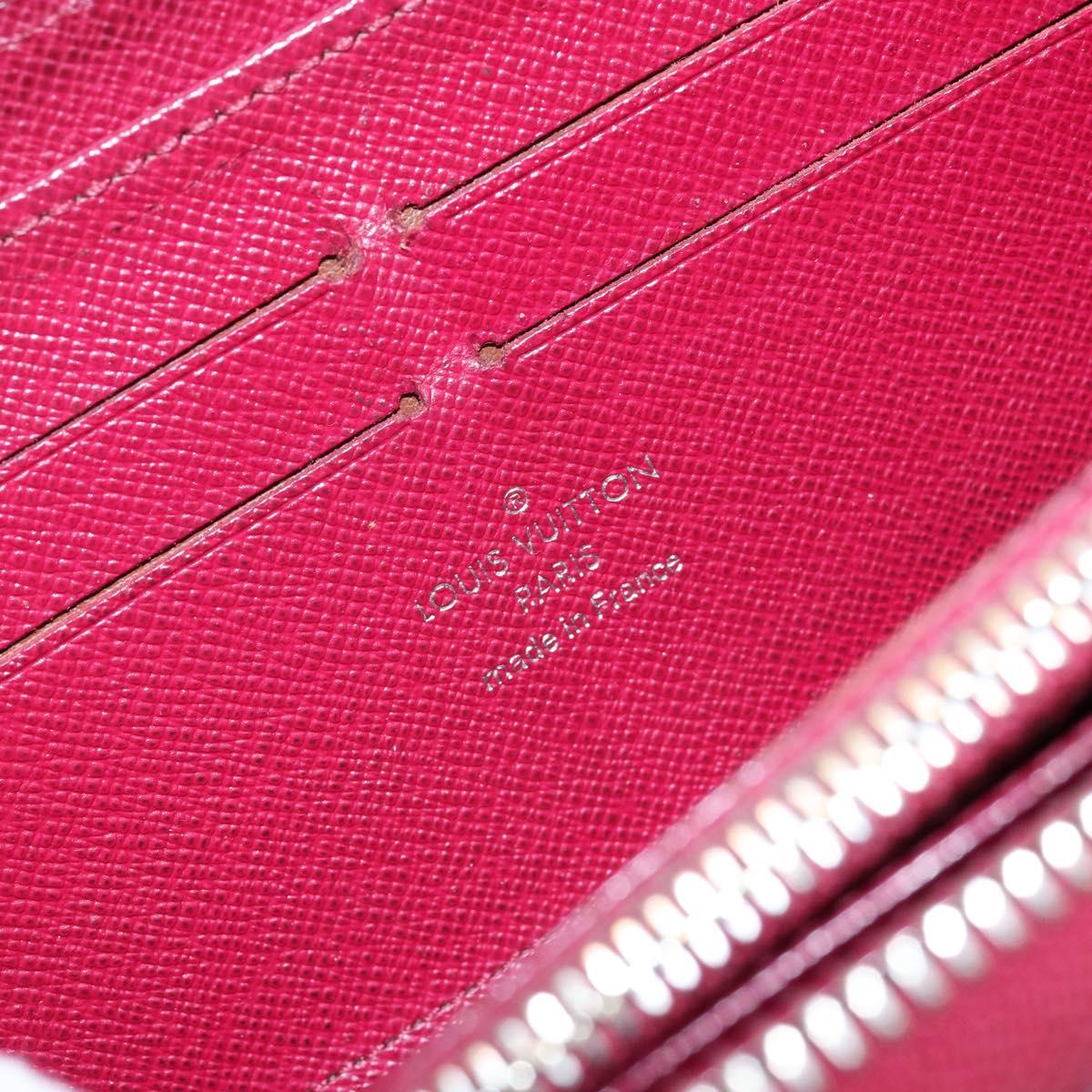 LOUIS VUITTON Epi Zippy Wallet Long Wallet Fuchsia M60305 LV Auth 144842