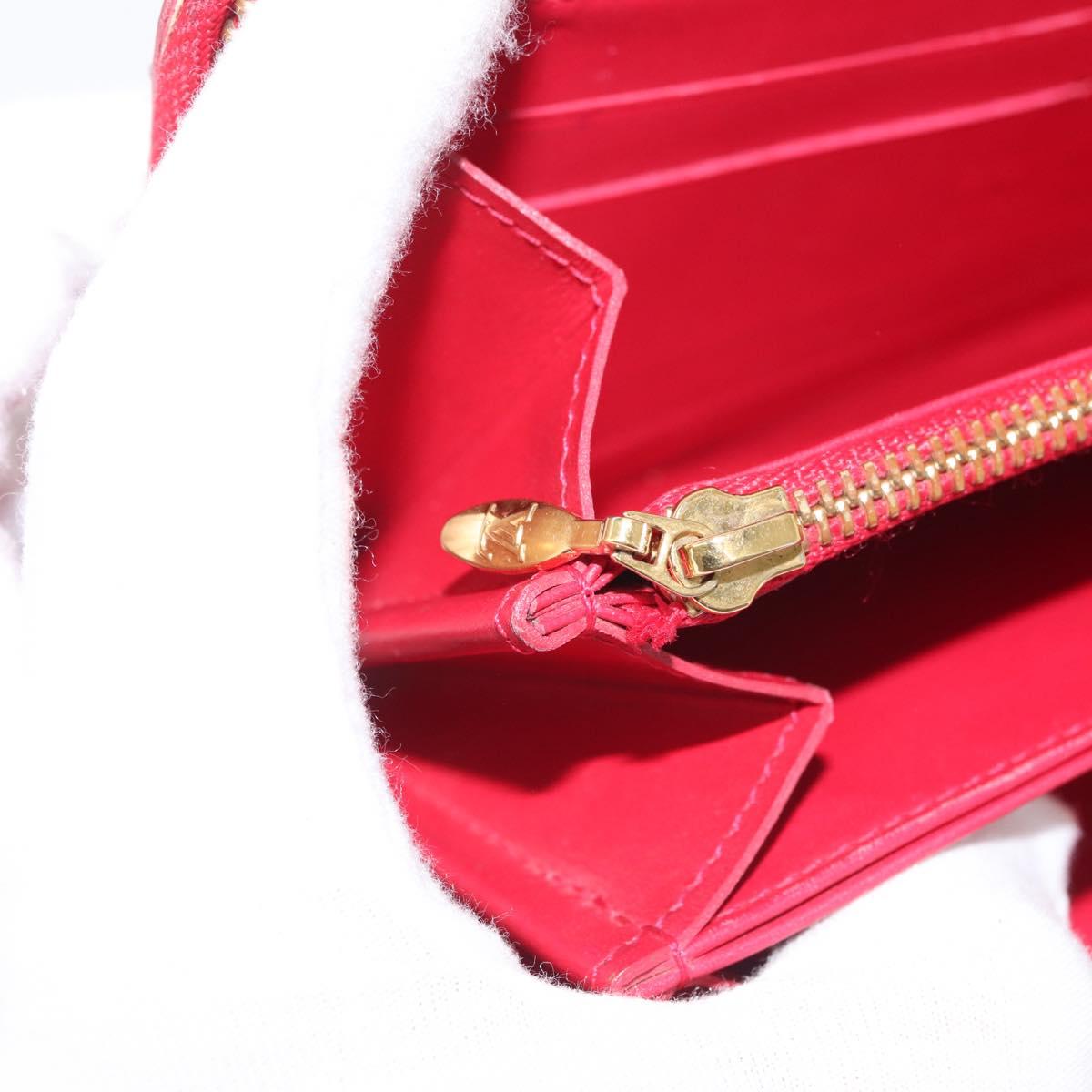 LOUIS VUITTON Monogram Vernis Yayoi Kusama Wallet Rouge M91572 LV Auth 144843