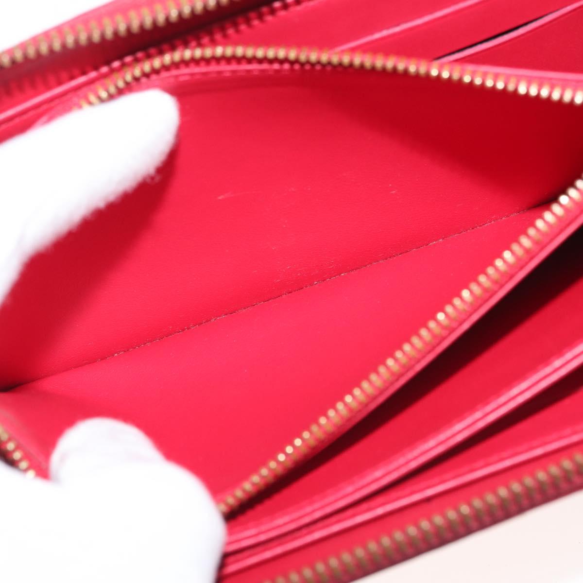 LOUIS VUITTON Monogram Vernis Yayoi Kusama Wallet Rouge M91572 LV Auth 144843