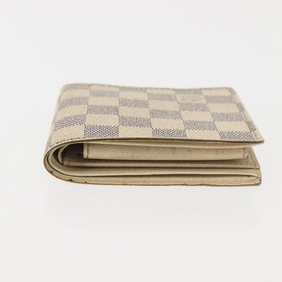 LOUIS VUITTON Damier Azur Porte Feuille Marco Bifold Wallet N60018 Auth 144844