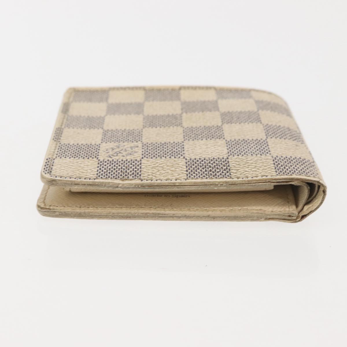 LOUIS VUITTON Damier Azur Porte Feuille Marco Bifold Wallet N60018 Auth 144844