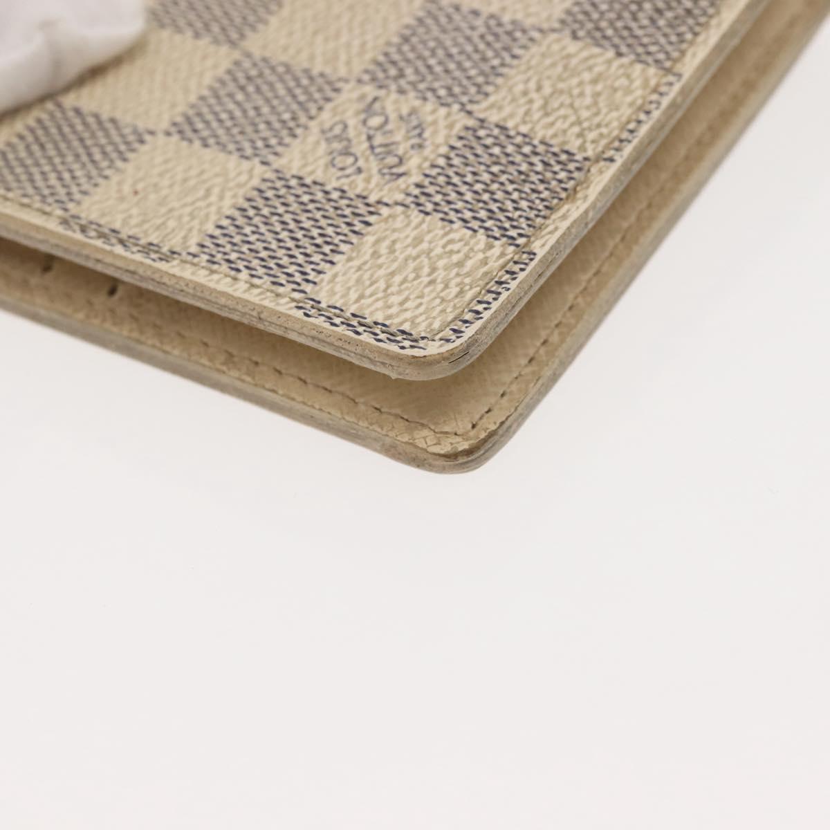 LOUIS VUITTON Damier Azur Porte Feuille Marco Bifold Wallet N60018 Auth 144844