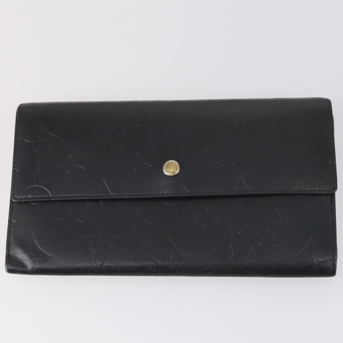 LOUIS VUITTON Monogram Vernis Mat Wallet 3Set Red Beige black LV Auth 144846