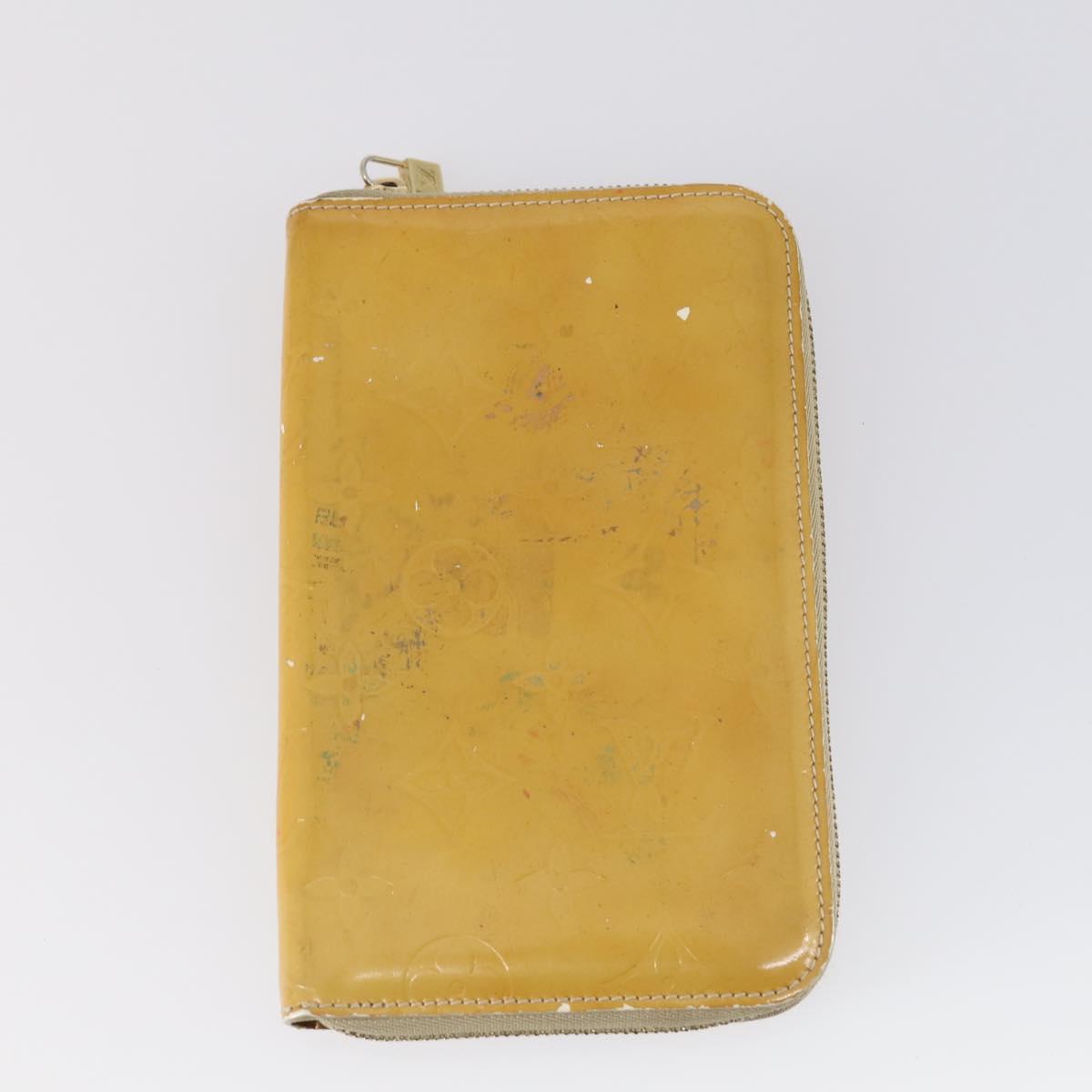 LOUIS VUITTON Monogram Vernis Mat Wallet 3Set Red Beige black LV Auth 144846