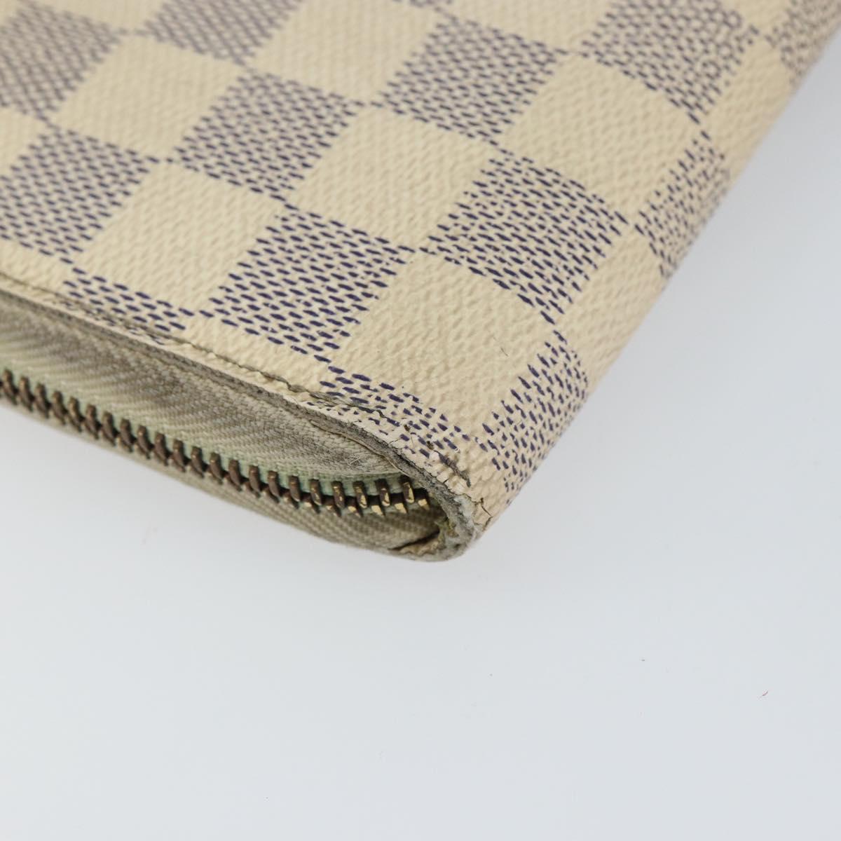 LOUIS VUITTON Damier Azur Zippy Wallet Long Wallet N60019 LV Auth 144850