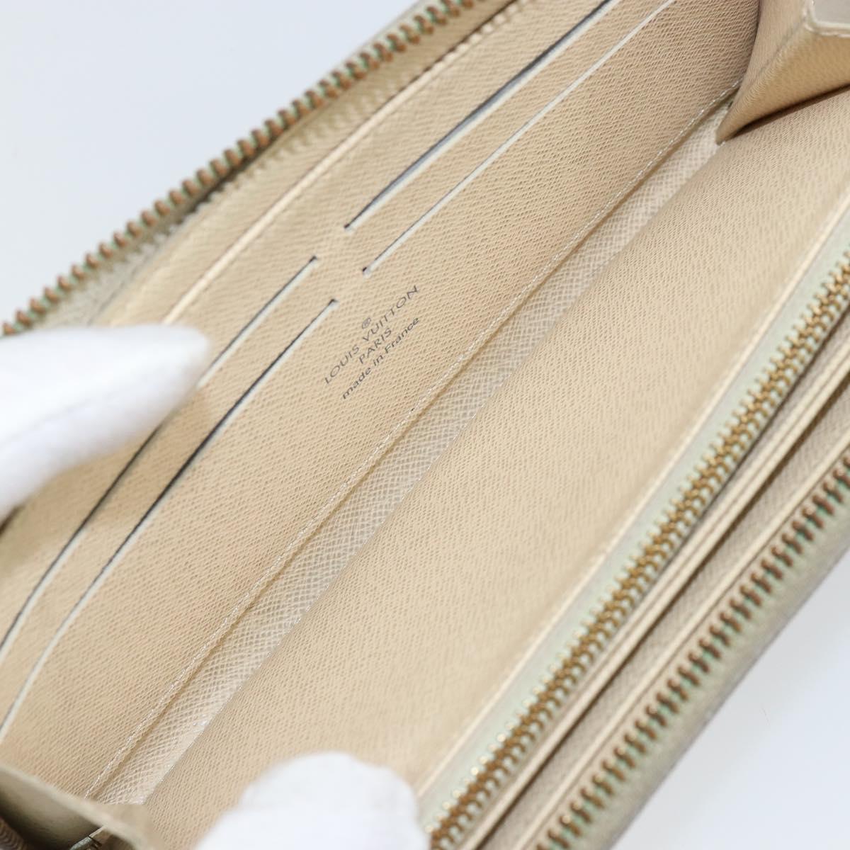 LOUIS VUITTON Damier Azur Zippy Wallet Long Wallet N60019 LV Auth 144850