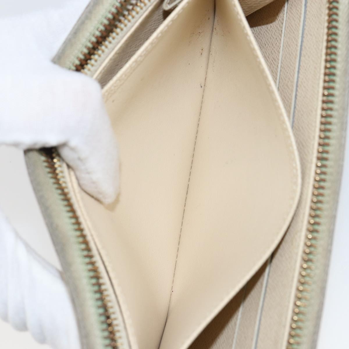 LOUIS VUITTON Damier Azur Zippy Wallet Long Wallet N60019 LV Auth 144850