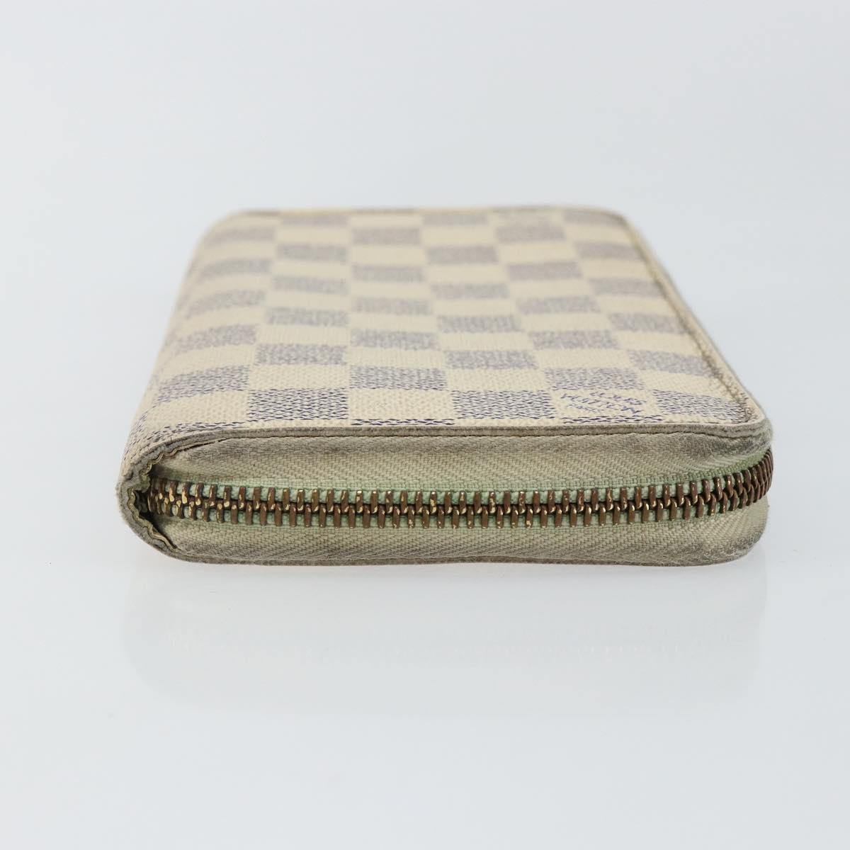 LOUIS VUITTON Damier Azur Zippy Wallet Long Wallet N60019 LV Auth 144850