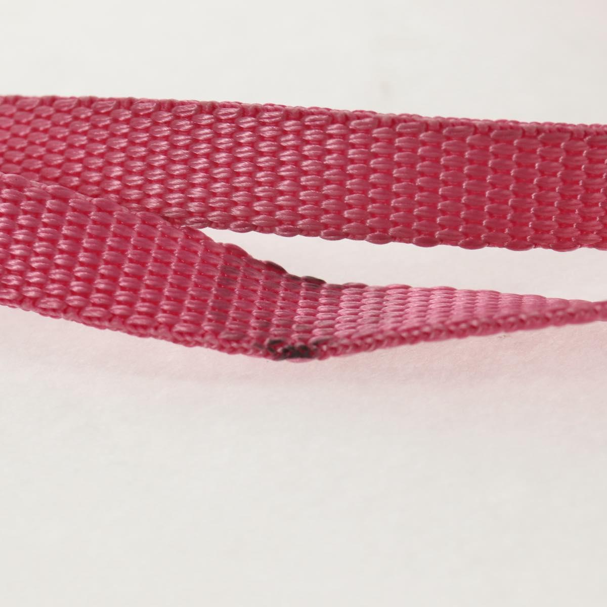 PRADA Shoulder Bag Nylon Pink Silver Auth 144876M